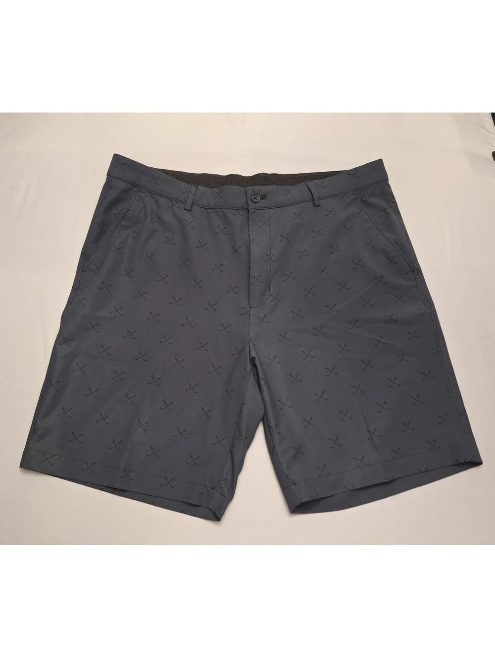 Greg Norman Novelty Golf Club Print Shorts Athleisure Outdoors Country Club 38